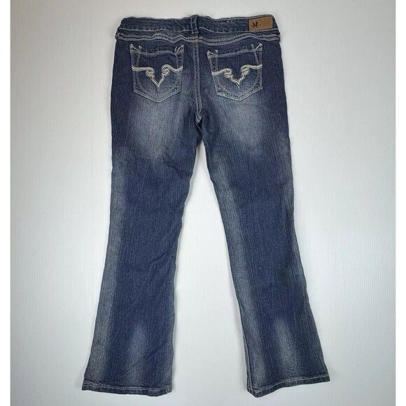 Royal Blue Jeans Women’s Size 13/30 Bootcut Low Rise Blue Denim Y2K Embroidered - Picture 6 of 11